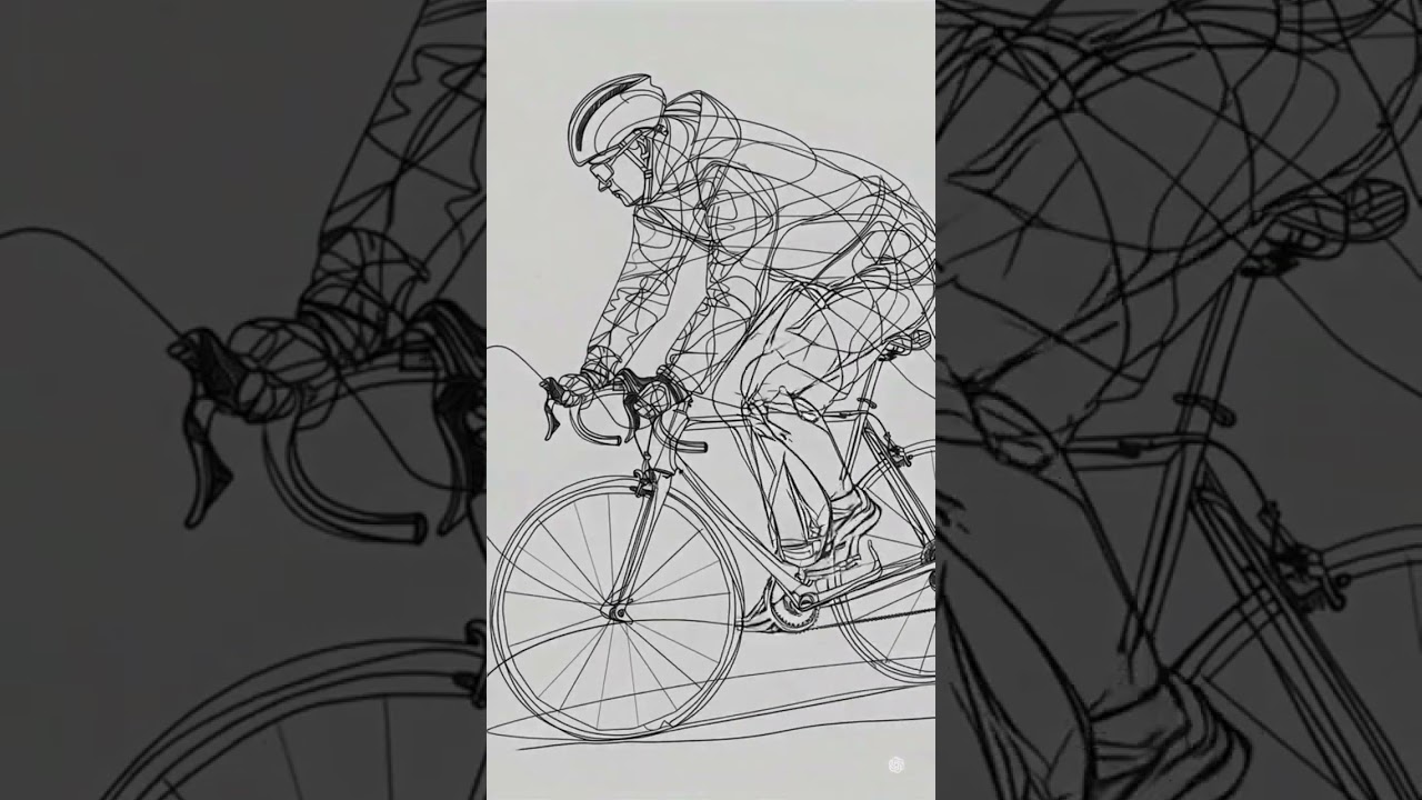 Pedal Perfection: Stunning Line Art of a Bicycle! 🖌️✨ 