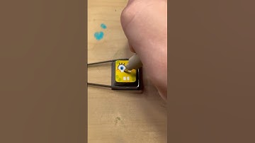 S for SPONGEBOB! 🖌️ #artwork #satisfying #customkeyboard