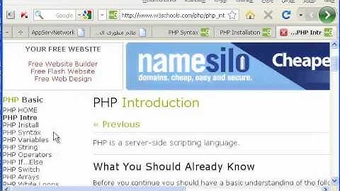 أساسيات لغة php :الدرس1:مقدمة فى لغة php