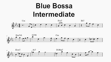 Sight Reading Practice - Blue Bossa - Intermediate