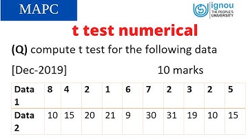 |t test ignou mapc statistics previous year question| t test formula|t test statistics
