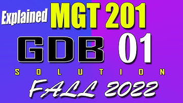 MGT201 GDB 1 Solution 2022 | MGT201 Fall 2022 GDB | AM VU Helper