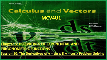 Chap 5 Se 10 Exponential & Trigonometric Functions The Derivatives of y = sin x & y = cos x Solved