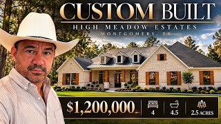 $1.2M Custom-Built Estate on 2.5 Acres! 🏡 | High Meadow Estates, Montgomery TX