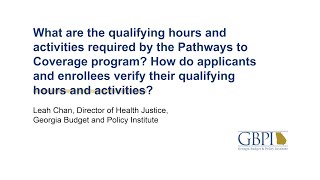 What are the qualifying hours and activities required by the Pathways to Coverage program?