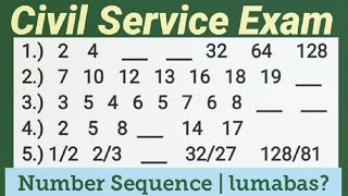 CSE Numerical Reasoning: Number Series | lumabas part1 of 3