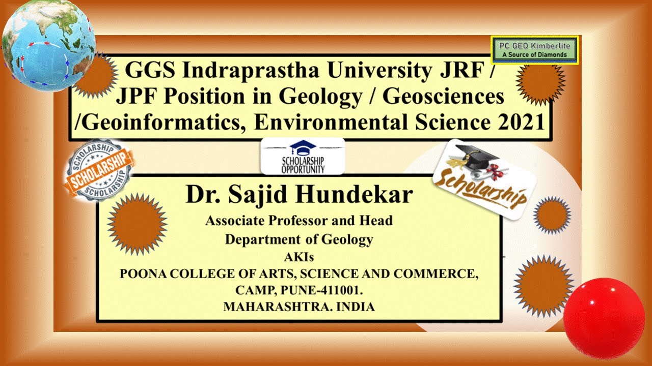 Ggs Indraprastha University Jrf Jpf Position For Msc Mtech In Geology Youtube