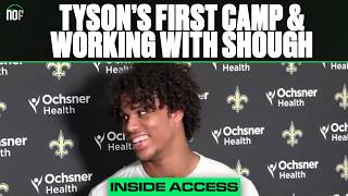 Jordyn Tyson Takes Questions After Day 3 of Camp