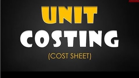 6. Unit costing illustration 14