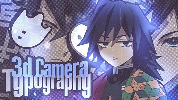 3d Camera Typography In Blurrr Amv (Tutorial)