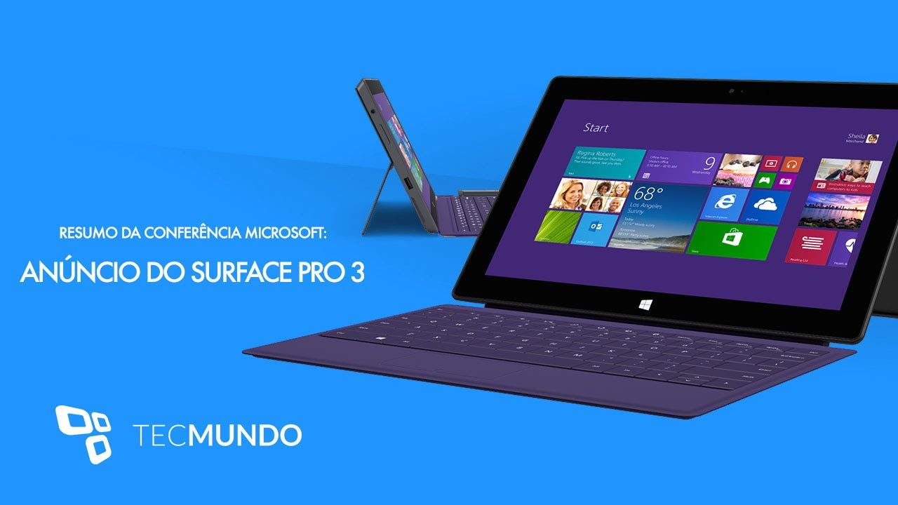 Microsoft Surface Pro 3 Announcement [Summary] - TecMundo - YouTube