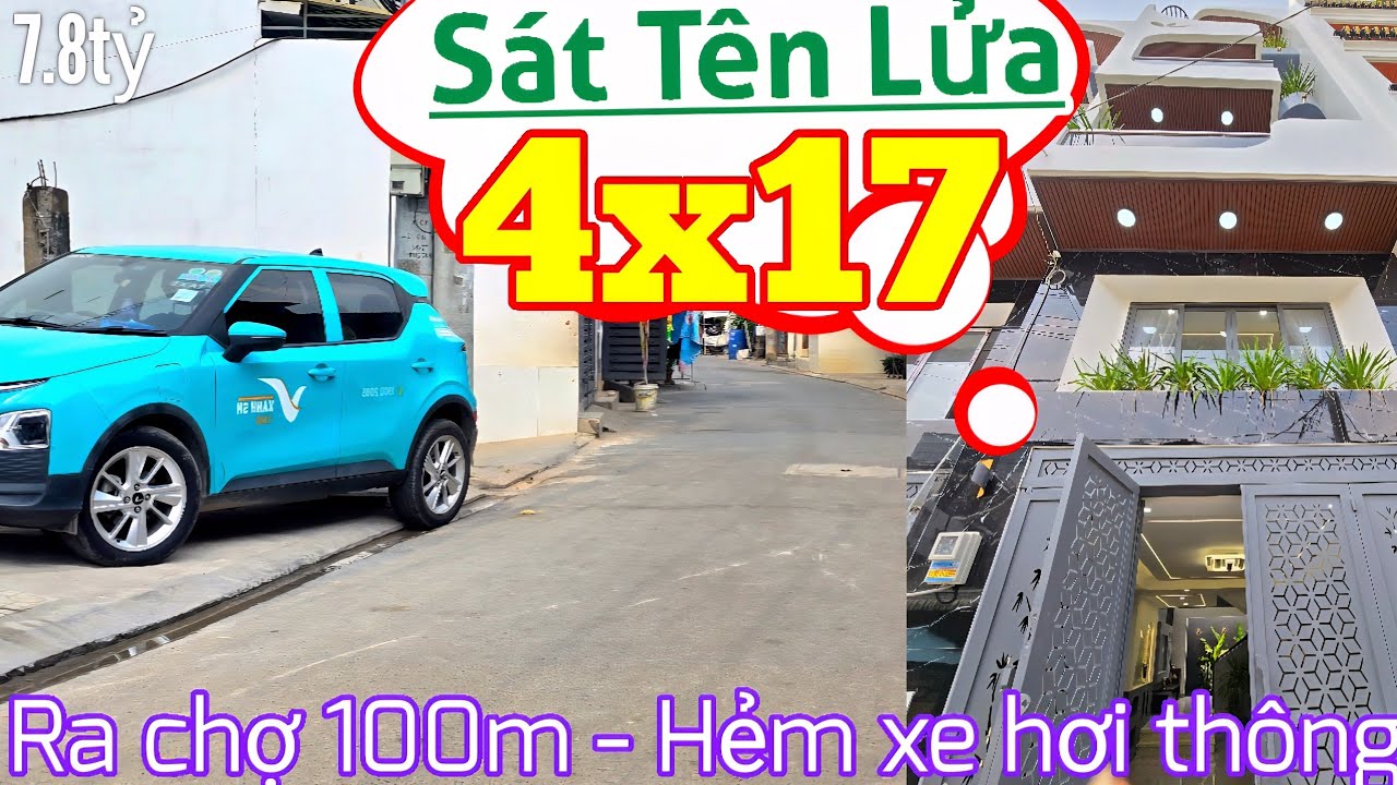 Nhà bán Bình Tân 4x17m, 5 PHÒNG, HẺM XE HƠI | Đường Lê Đình Cẩn sát KHU TÊN LỬA, sổ hồng riêng 