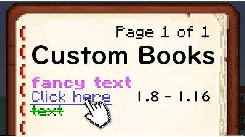 How To Make Custom Books/Clickable Books | Minecraft 1.16