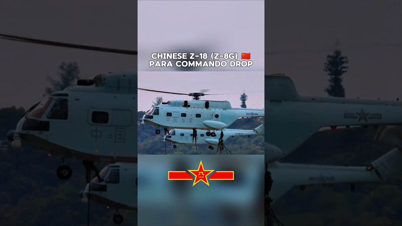 Changhe Z-18 🇨🇳 Chinese Para Commandos in Harbin Z-8G 🇨🇳 Chinese Medium Lift Transport Helicopter
