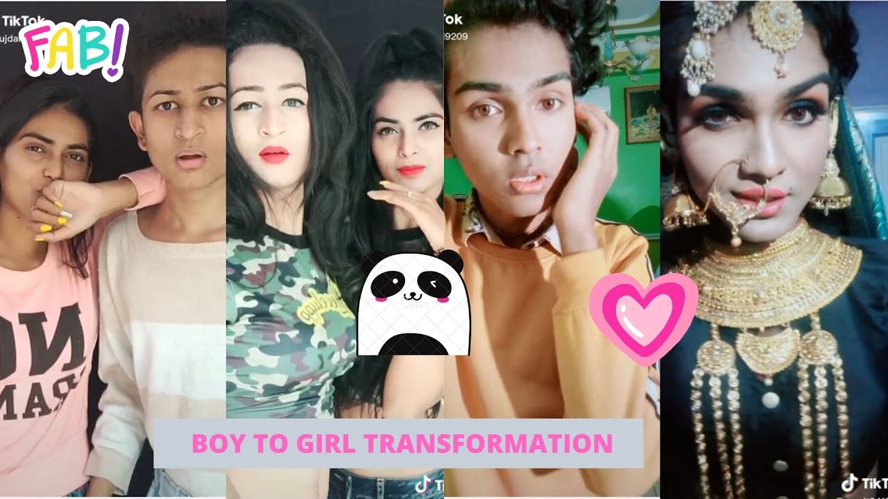 Indian Crossdresser Tik Tok #boytogirlchallenge || Transformation || Part 4