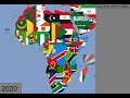 Africa timeline of national flags 1600  2020