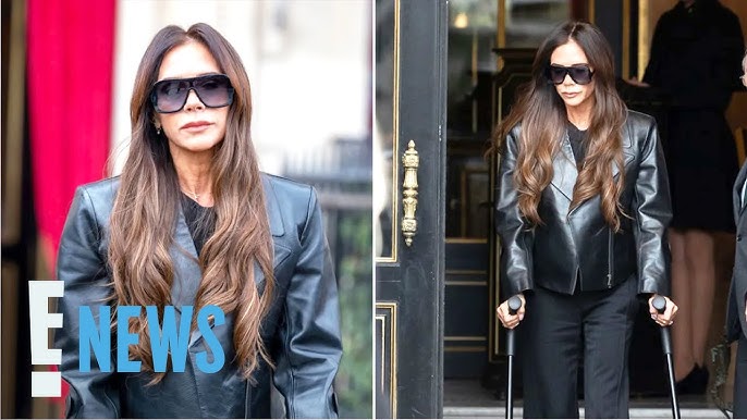 Victoria Beckham Spotted On Crutches Ahead Of Paris Fashion Week Show E News