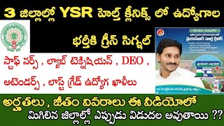 3 జిల్లాల్లో YSRపట్టణ ఆరోగ్య కేంద్రాల్లో  ఉద్యోగాలకునోటిఫికేషన్|YSR Urban HealthclinicsJobs|AndhraTV