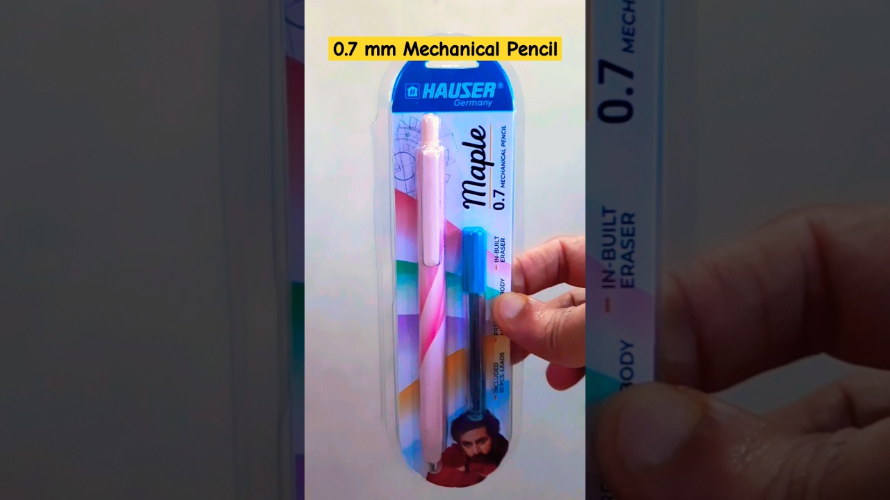 Hauser Maple 0.7 mm Mechanical Lead Pencil With Eraser ✏️ 10 Extra Leads Pack 