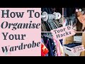 WARDROBE ORGANISATION HACKS & IDEAS | CLOTHING STORAGE SOLUTIONS FOR SMALL SPACES | MUMMY OF FOUR UK