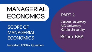 Managerial Economics |Scope Of Managerial Economics |Calicut University| BCom 1st Semester #econlab