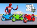 Desafio de MOTOS com Aranha e Super Heróis | Mega Rampa com Motorcycles