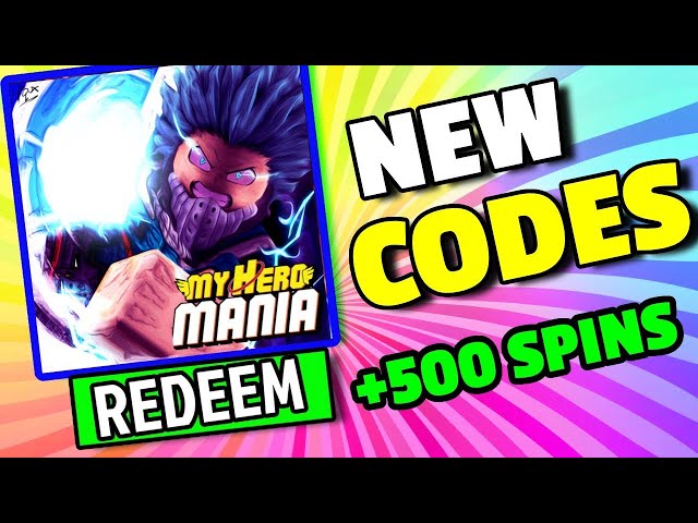 All Secret my hero mania Codes 2023 - Roblox Code 