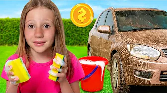 Nastya’s glowing Slime and Ice cream shop for kids