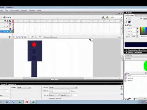 Tutorial membuat  Lampu  lalu  lintas  dengan  Macromedia Flash  