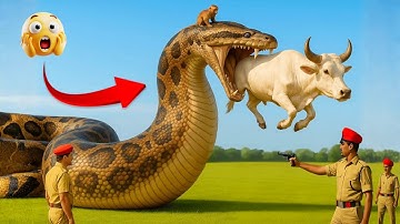 Hero Team Battles GIANT Python to Save Helpless Cow | Real Wild Rescue Mission 🐍🐄🔥