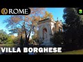 Rome Italy ➧ Lake of Villa Borghese Tour with Captions ➧ Roma Youtube, 4K UHD