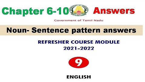 9th English Refresher Course Module chapter 6 - 10 Answers  2021-2022 | 9th english bridgecourse ans