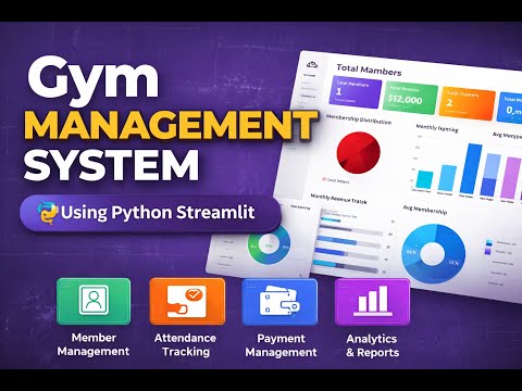 Gym Management System Using Python Streamlit – Complete Fitness Center Automation Project