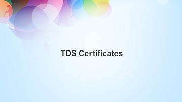 "TDS Certificates (Tax deducted at source (Part-6))"