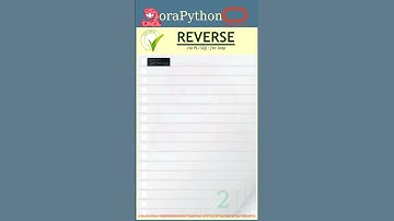 REVERSE string via PL/SQL for-loop in oracle. #Shorts #OracleTutorial