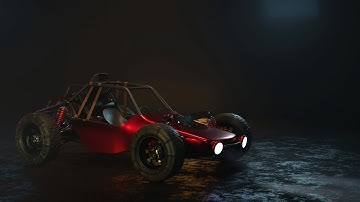 Sand Buggy: 3D model made in Blender 3D by FX School CG Animation Student