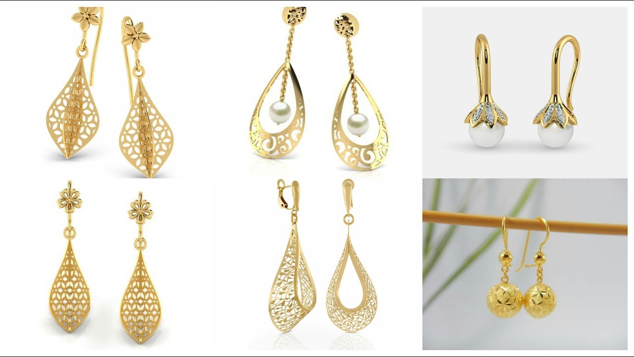 Stylish Gold Earrings Designs For girls & Women's Gold
