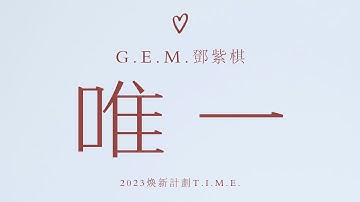 G.E.M. 鄧紫棋【唯一 Only One】 Lyrics Video（T.I.M.E. EP）