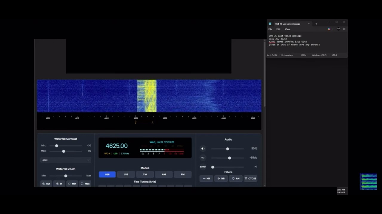 The Buzzer/UVB-76 Wednesday July 9, 2025 Voice Message