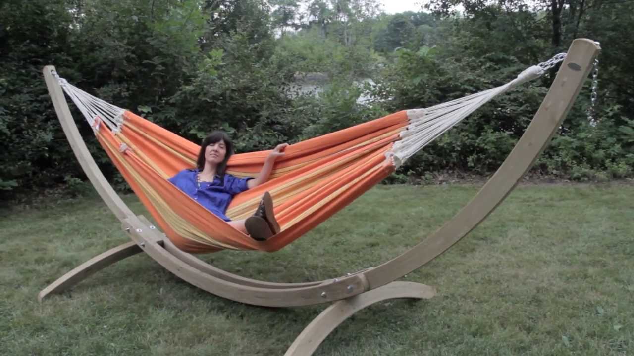 Olymp Wood Hammock Stand from Byer of Maine - YouTube
