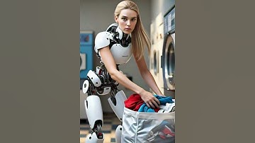 Outdoor Laundry with Robot Girl! ☀️🤖 #robot #nextgenai #robotics #midjourney #automation #ias #aiart