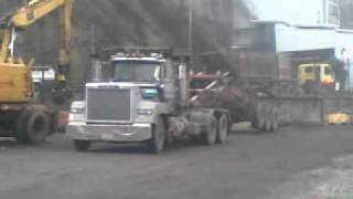 Lyttelton Log yard Unloadding log trailer.mp4