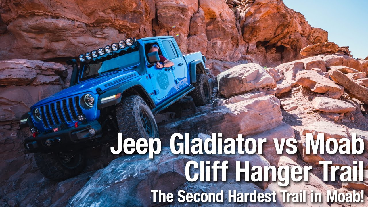 Jeep Gladiator Rubicon vs Moab Cliff Hanger Trail - YouTube