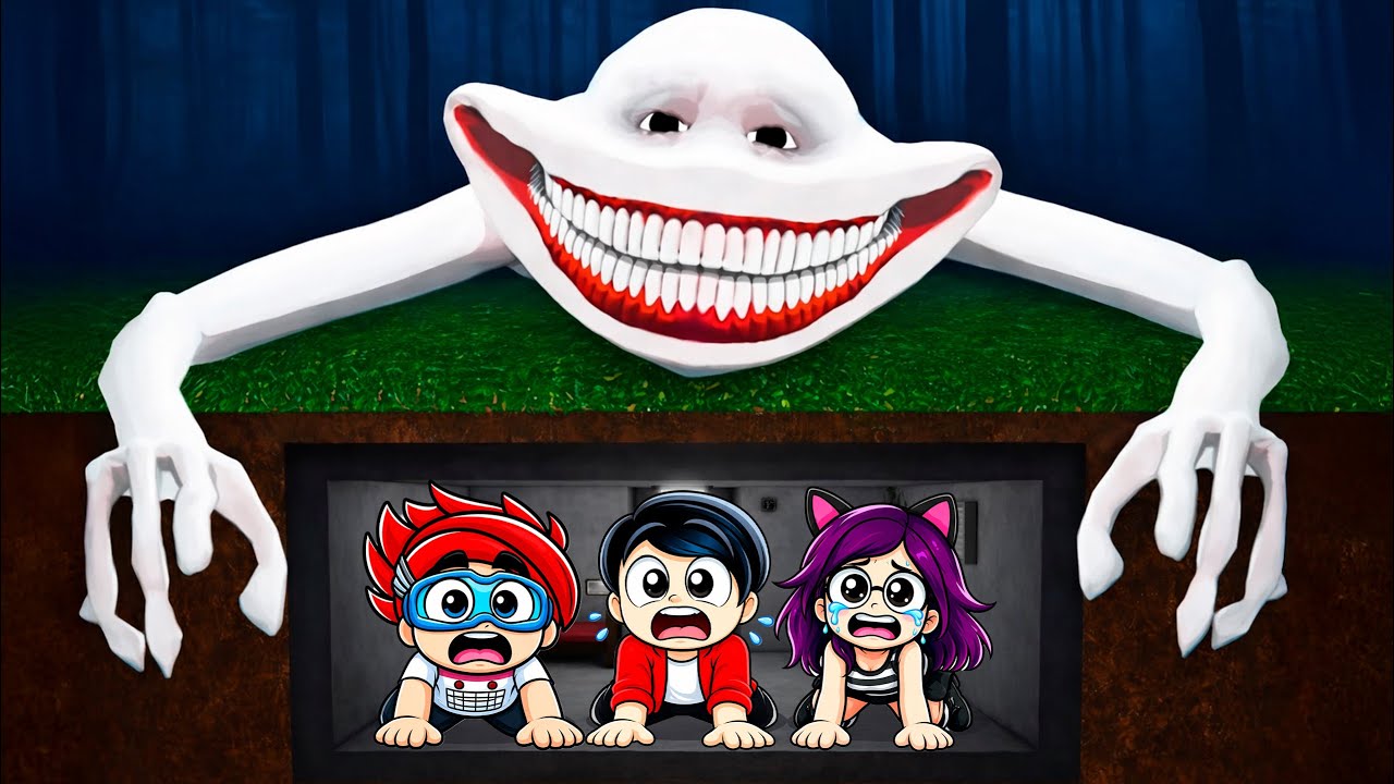 Construimos un BUNKER SEGURO para PROTEGERNOS de los MONSTRUOS con MI FAMILIA en Roblox