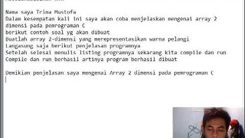 Array 2 Dimensi Pemrograman C