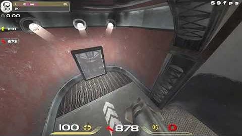 Quake Live Rocket Jump Practice - Last Jump Trick.