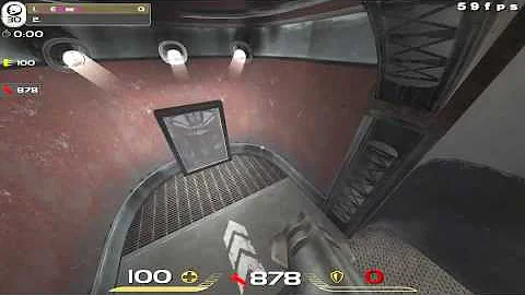 Quake Live Rocket Jump Practice - Last Jump Trick.