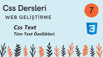 Css Ders Text Tüm Özellikleri
