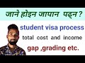Japan study visa process || gap | grading || total cost || income in Japan || new update