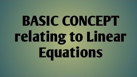 Basic Concept Relating to pair of Linear Equations,Intersecting #Coincident & parallel lines#